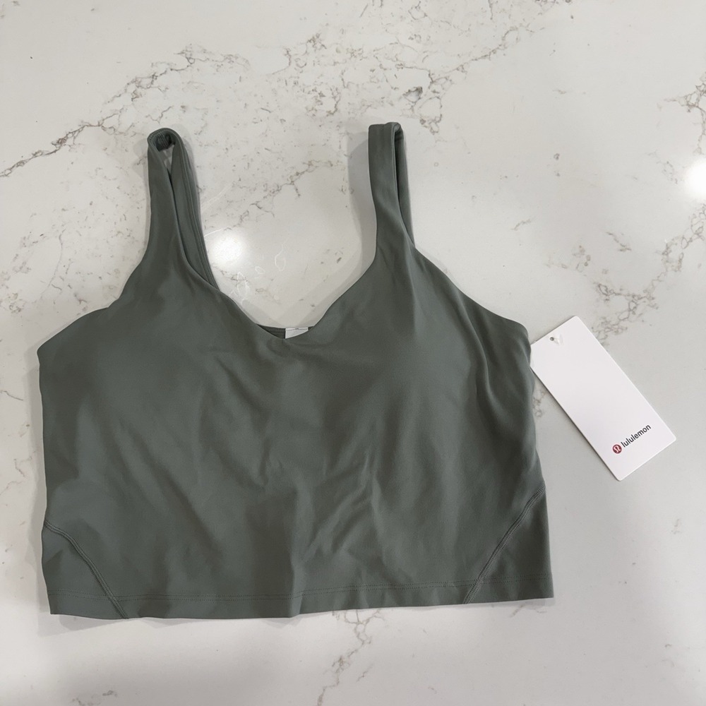 Lululemon Align Tank Women size 14 Sage Green Top Casual Yoga Athletic Wear NWT